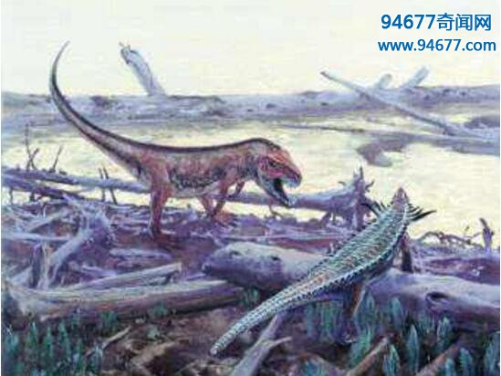 两亿年前的远古巨兽有角鳄，长着牛角的鳄鱼