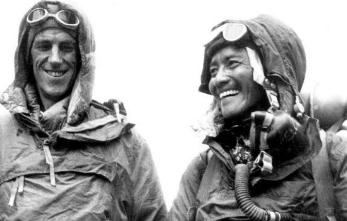 世界上首位登顶珠穆朗玛峰的人是谁，埃德蒙·希拉里和同伴丹增·诺尔盖