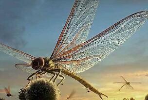世界上最大的蜻蜓，巨脉蜻蜓(2亿年前已灭绝)