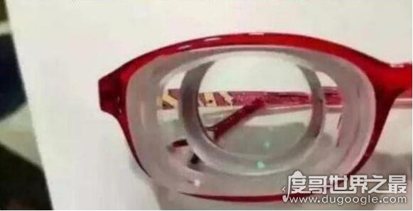 世界上最严重的的近视患者，眼镜镜片比书本还厚