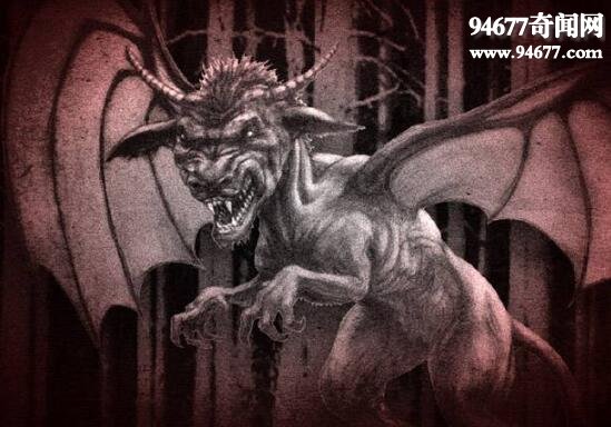 美国恐怖未知生物泽西恶魔，马和蝙蝠结合的恐怖怪兽