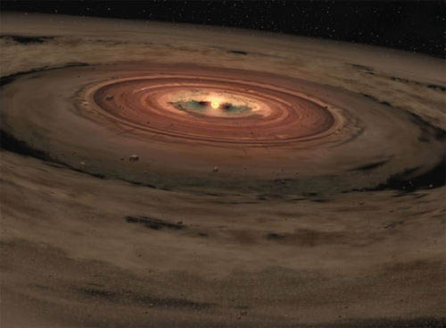 恒星周围出现的水蒸气的地方就是新行星的诞生地？
