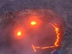天下奇观“死神的微笑” 夏威夷火山露笑脸