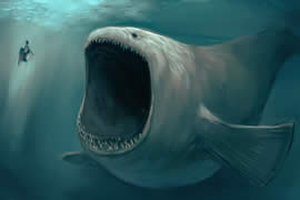 史前最恐惧的十大动物，史前巨鱼瞬间将鲨鱼撕成两半