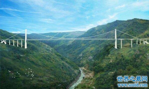 世界上最高的大桥，565米的北盘江大桥(两百层楼高)(www.gifqq.com)