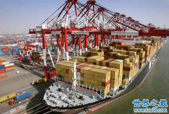 中国最大的港口，上海港(年吞吐量7.76亿吨)(www.gifqq.com)