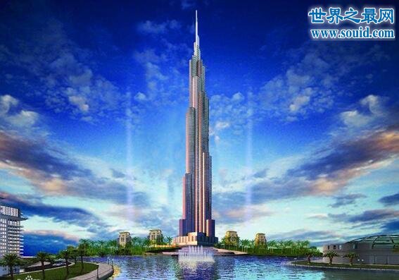 世界第一高楼，828米的迪拜哈利法塔(共162层)(www.gifqq.com)