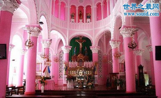 世界上最浪漫的教堂，粉红色教堂(梦幻少女感)(www.gifqq.com)