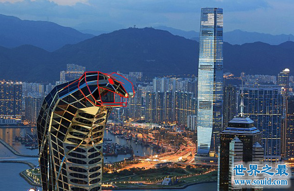 世界上造型最奇特的建筑，亚洲眼镜蛇大楼(血盆大嘴)(www.gifqq.com)