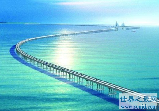 世界第二长的跨海大桥，可抗七级强地震(www.gifqq.com)