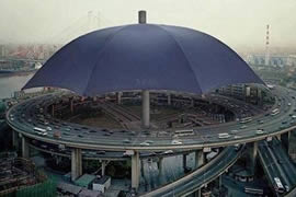 世界上最大的伞，高14米直径23米(图)
