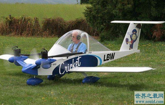 世界上最小的飞机，微型飞机仅长3.9米(www.gifqq.com)