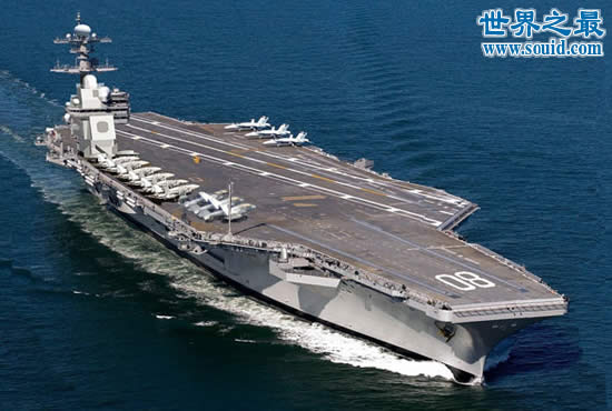 世界上最大的航空母舰，福特级航母(航行20年不靠岸)(www.gifqq.com)