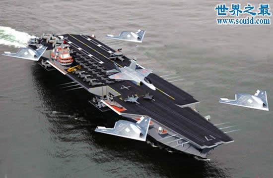 世界上最大的航空母舰，福特级航母(航行20年不靠岸)(www.gifqq.com)