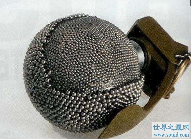 世界上威力最大的手雷，珍珠手雷内部上万个颗钢珠