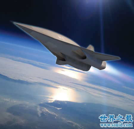 世界上速度最快的飞机，X-43A极速飞机(比导弹还快)(www.gifqq.com)