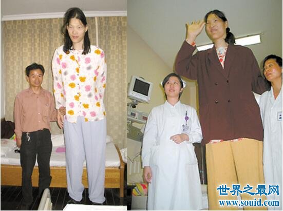 世界最高的女人姚德芬，身高2米36(世界纪录保持者)(www.gifqq.com)