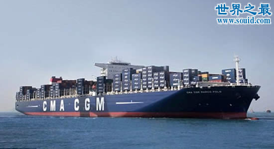 世界上最大的货轮，马可波罗号(可装2个埃菲尔铁塔)(www.gifqq.com)