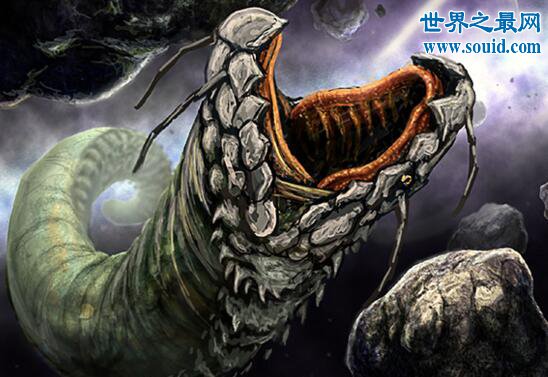 太空蛞蝓，长900米的神秘外星生物(吞噬地球)(www.gifqq.com)