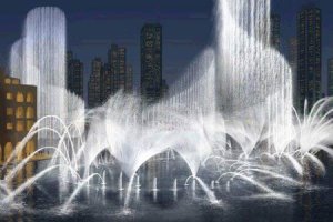 世界上最大的音乐喷泉，迪拜音乐喷泉(组图)