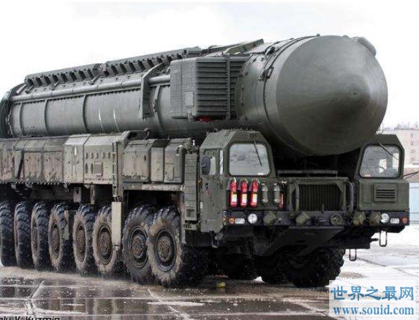 世界上威力最大的洲际导弹，相当于1600个广岛原子弹(www.gifqq.com)