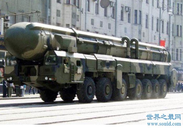 世界上威力最大的洲际导弹，相当于1600个广岛原子弹