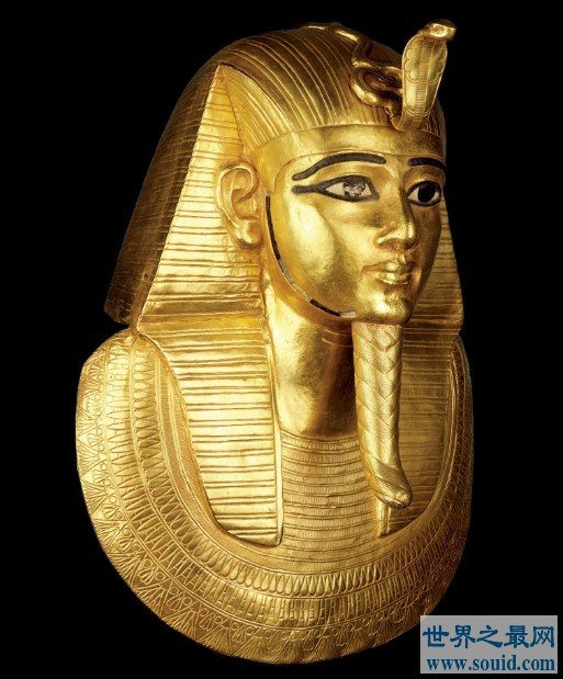 世界六大珍贵文物，图坦卡蒙黄金面具有三千多年的历史。(www.gifqq.com)