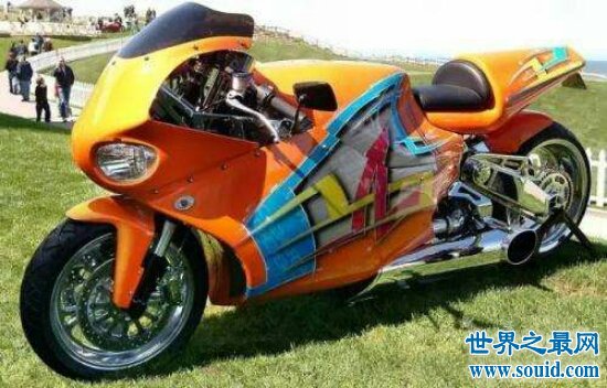 世界上最快的摩托车：川崎忍者H2R  比跑车都快(www.gifqq.com)