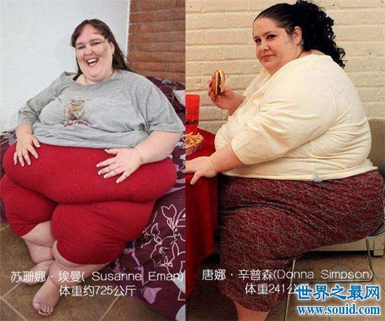 世界上最胖的人具有725公斤，生活上造成很大的不便(www.gifqq.com)