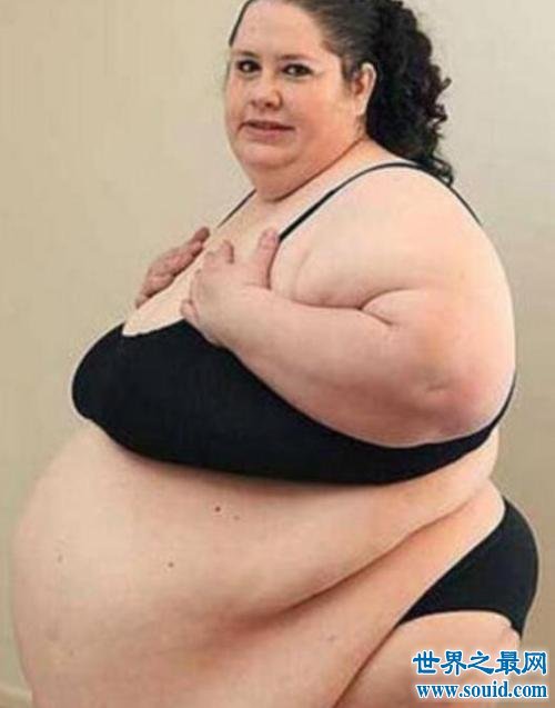 世界上最胖的女人，体重1200斤日常生活需要别人帮助！(www.gifqq.com)