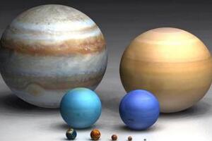 太阳系最大的行星，木星(体积是地球的1316倍)