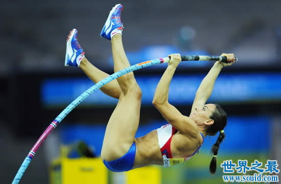 撑杆跳世界纪录，男子6.16米/女子5.06米(www.gifqq.com)