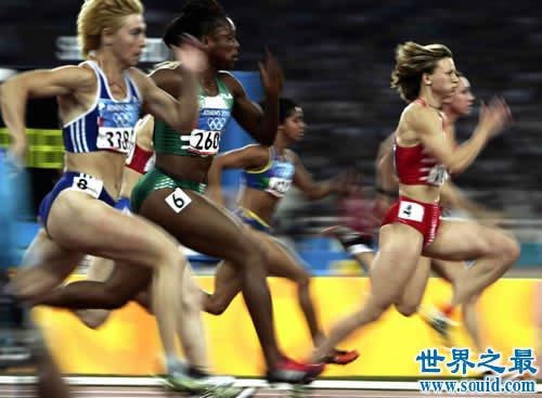 50米世界纪录，男子5.52秒/女子5.96秒(www.gifqq.com)