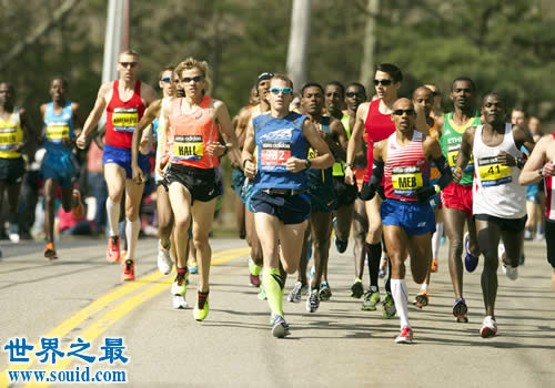 男子马拉松世界纪录2时3分23秒，女子2时15分25秒(www.gifqq.com)