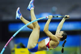 撑杆跳世界纪录，男子6.16米/女子5.06米