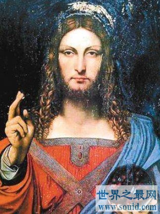 世界上拍卖最贵的画，达芬奇所画的《救世主》(www.gifqq.com)