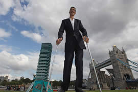 中国第一高人，王峰军2.55米VS鲍喜顺2.36米