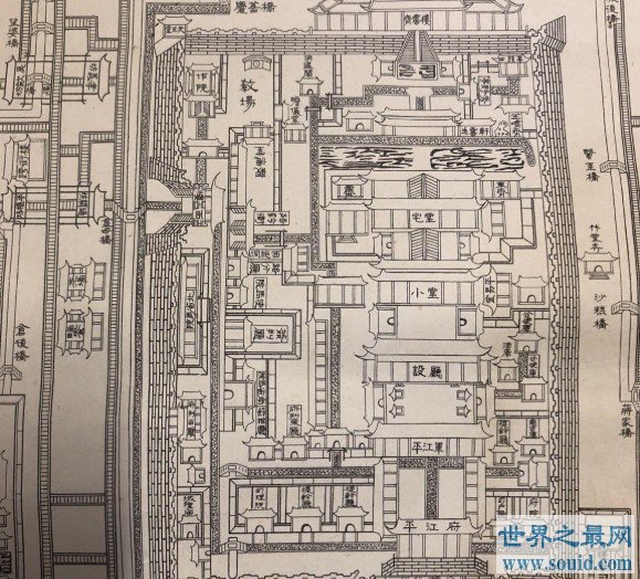 中国现存最大最完整的古代碑刻城市地图，平江图(www.gifqq.com)