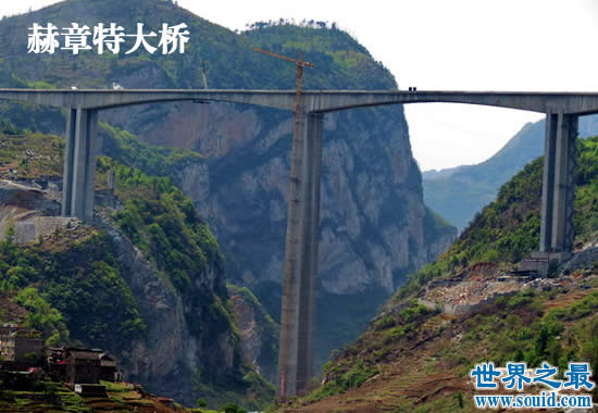 亚洲第一高墩大桥，赫章特大桥(最高墩高195米)(www.gifqq.com)